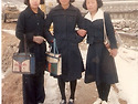 야촌에 삼총사(재순, 민숙, 종순) 학교등교길