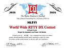2025 CQ WW RTTY AWARD