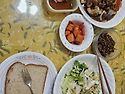 힌달만의아침.