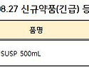 부산대학교치과병원 신규약품 공지 (2024년 08월 27일)