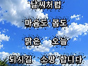 맑고 청명한 날씨처럼.....