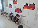 8월 6일 화재 대피 모의훈련했어요