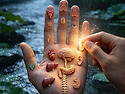 HAND REFLEXOLOGY MAP