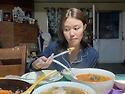 버터새우구이와 참치김치찌..