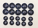 1셋20개 네이비 마블 단추 512179
