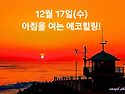 12월 17일(수)아침을 여는 건강한 에코힐링(글 전체보기는 글주소 클릭!)