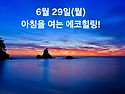 6월 29일(월)아침을 여는 건강한 에코힐링(글 전체보기는 글주소 클릭!)
