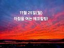 11월 25일(월)아침을 여는 건강한 에코힐링(글 전체보기는 글주소 클릭!)