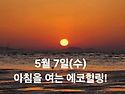 5월 7일(수)아침을 여는 건강한 에코힐링(글 전체보기는 글주소 클릭!)