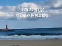 11월 27일(수)아침을 여는 건강한 에코힐링(글 전체보기는 글주소 클릭!)