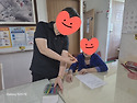 8월 달력만들기 색칠했어요..