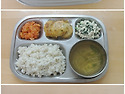 7월 26일 : 사과 / 차조밥, 맑은콩나물국, 동그랑&#46489;, 시금치두..