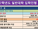 ＜2027학년도 대입 수시 전형 일정과 수시 관련 자료 업로드 일정과 내용 ..
