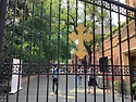 중국 상하이의 성삼일당교회 예배