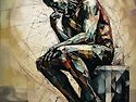 Rodin's "The Thinker" paint..