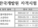 2024년도 한국개발원 자격..