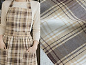 대폭 코튼블랜드 체크원단 내추럴 브리..