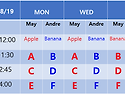 방학 중 시간표 (8월5일~8월19일)