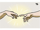 아담의 손끝