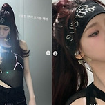 에스파 카리나, 올백 머리 소화…완벽한 얼굴형 이미지