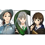 르세라핌 해리포터 기숙사 캐해 팬아트 이미지