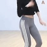 회색레깅스입고 안무연습하는 손나은.gif 이미지