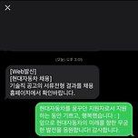 현대차 불합격하고 문자보냈는데 현대차에서 답장 옴 이미지