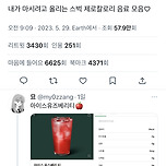 내가 마시려고 올리는 스벅 제로칼로리 음료 모음♡ 이미지