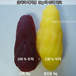 근육 1kg와 지방 1kg의 부피 차이 이미지