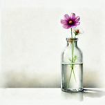 유리병 속 꽃 이미지