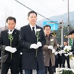 제106주년 삼일절 맞아 독립운동가들 숭고한 희생을 기리는 추념행사 금오산 박희광 동상 앞 개최됨 「2025 김장호 구미 달리다」 이미지