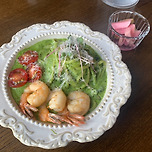 바질페스토 크림 파스타 이미지