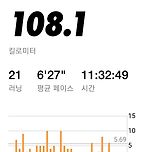 9월 누적 108키로 달렸어요 이미지