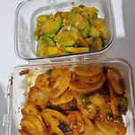 시금치덮밥 두반장감자볶음 애호박볶음 이미지