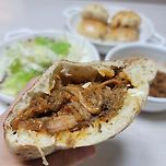 🍖폴드포크 🥬시즌샐러드 🫓피타브레드로 샌드위치 만들어먹기 이미지