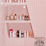 은근 깔끔하다고 하는 욕실 수납장 형태 이미지