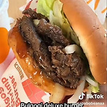 미국 롯데리아 햄버거 실물샷 이미지