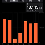 어제 13,143보 걸었습니다 이미지