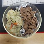 스팸감자볶음 주먹밥과 불고기 점심 도시락 이미지