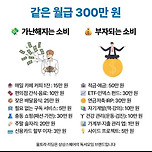 월급 300 소비 차이래 이미지