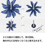 나선형으로 접혀서 묶음끈이 필요없다는 우산 디자인 이미지