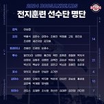 2024 두산 베어스 전지훈련 선수 명단 이미지