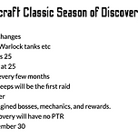 와우 클래식 시즌 오브 디스커버리 발표 이미지