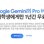 구글 제미나이 대학생 1년 무료 이미지