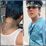 뒷목 타투 인증하는 쥐쥬레건 이미지