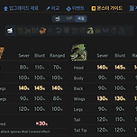 몬스터 약점 부위 (a.k.a 육질표) 이미지