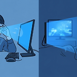 블루라이트 차단 효과 이미지