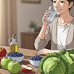 신장 건강에 좋은 음식과 수분 섭취 요령 이미지