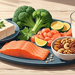 갱년기 여성에게 좋은 음식과 영양제 이미지