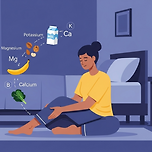 밤에 다리가 저릴 때 부족한 영양소 이미지